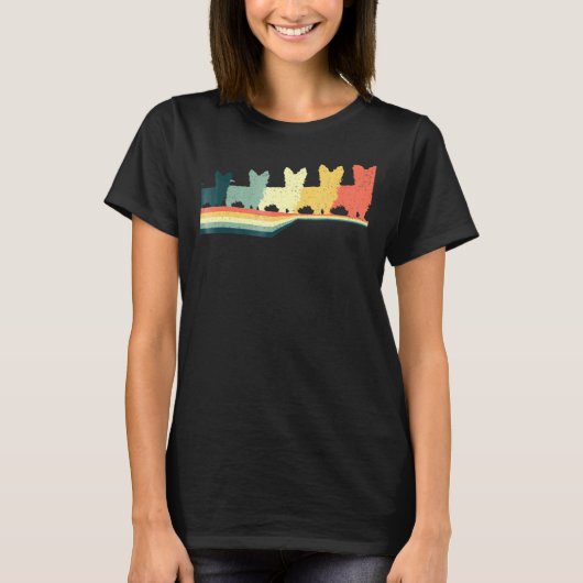 Yorkshire Terrier  Retro Style T-shirt (Voorkant)