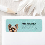 Yorkshire Terrier Return-adreslabels Etiket (Insitu)