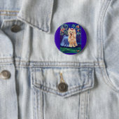 Yorkshire Terrier Ronde Button 5,7 Cm (In situ)
