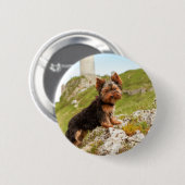 Yorkshire Terrier Ronde Button 5,7 Cm (Voorkant /achterkant)