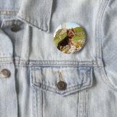 Yorkshire Terrier Ronde Button 5,7 Cm (In situ)