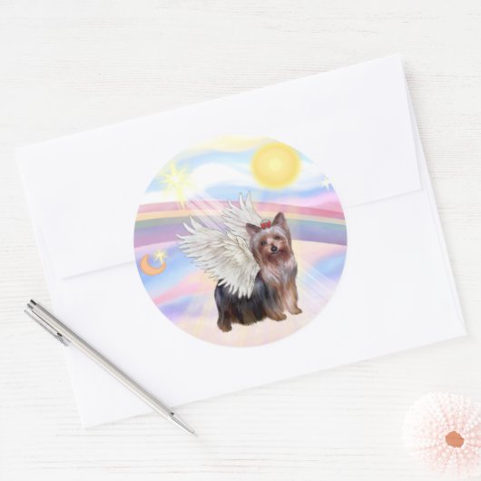 Yorkshire Terrier Ronde Sticker (Envelop)