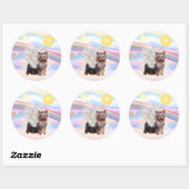 Yorkshire Terrier Ronde Sticker (Vel)