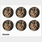 Yorkshire Terrier Ronde Sticker (Vel)