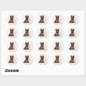 Yorkshire Terrier Ronde Sticker (Vel)