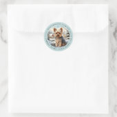 Yorkshire Terrier ronde Stickers (Tas)