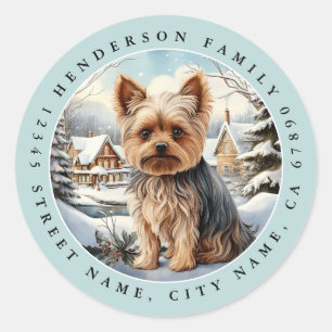 Yorkshire Terrier ronde Stickers