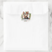 Yorkshire Terrier ronde Stickers (Tas)
