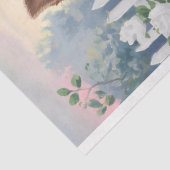 Yorkshire Terrier Roos Tuinschilderij Decoupage Tissuepapier (Detail)