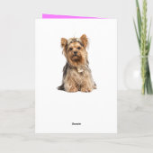 Yorkshire Terrier Roze Schattige Yorkie Happy Birt Kaart (Achterkant)