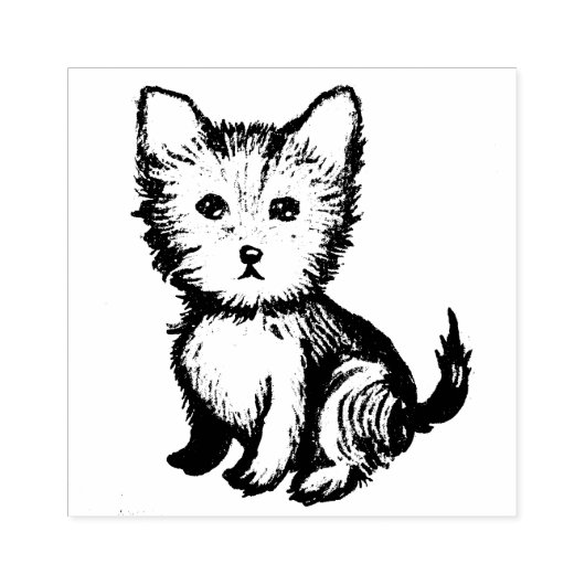 Yorkshire Terrier Rubberstempel (Afrduk)