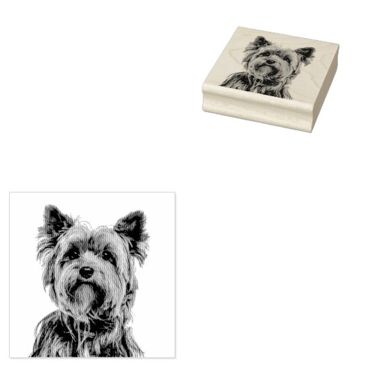 Yorkshire Terrier Rubberstempel (Gestempeld)