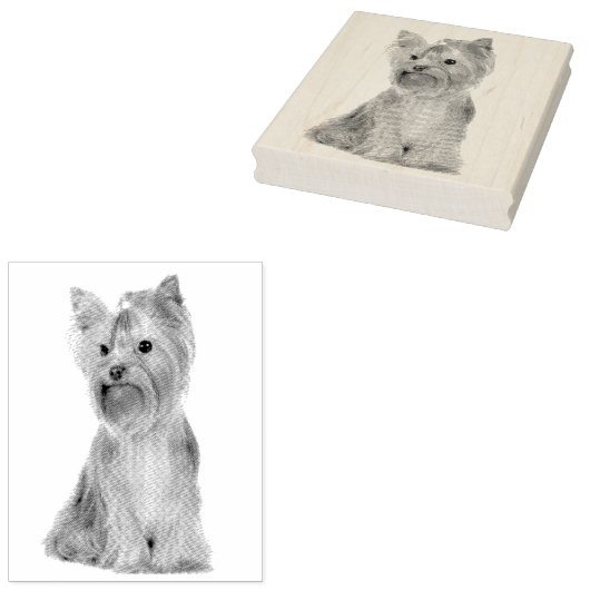 Yorkshire Terrier Rubberstempel (Gestempeld)