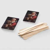 Yorkshire Terrier Santa Claus Feestelijke Kerstmis Handwaaier (Niet-gemonteerd)