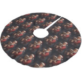 Yorkshire Terrier Santa Claus Feestelijke Kerstmis Kerstboom Rok (Gekanteld)