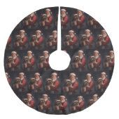 Yorkshire Terrier Santa Claus Feestelijke Kerstmis Kerstboom Rok (Voorkant)