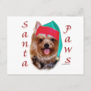 Yorkshire Terrier Santa Paws Feestdagenkaart
