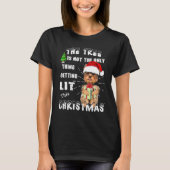 Yorkshire Terrier Santa Pet T-shirt (Voorkant)