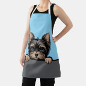 Yorkshire Terrier Schattige Peeking Yorkie Hondenl Schort (Insitu)