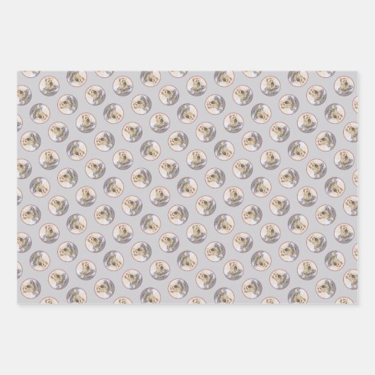 Yorkshire Terrier Schilderen Schattigee Originele  Inpakpapier Vel (Voorkant 3)