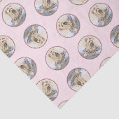 Yorkshire Terrier Schilderen Schattigee Originele  Tissuepapier (Detail)