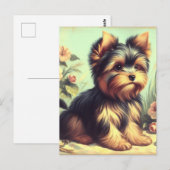 Yorkshire Terrier schilderij Briefkaart (Voorkant / Achterkant)