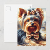 Yorkshire Terrier schilderij Briefkaart (Voorkant / Achterkant)