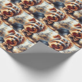 Yorkshire Terrier schilderij Cadeaupapier (Hoek)