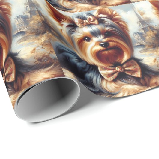  Yorkshire Terrier schilderij Cadeaupapier (Rol Hoek)