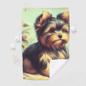 Yorkshire Terrier schilderij Golfhanddoek (Insitu)