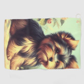 Yorkshire Terrier schilderij Golfhanddoek (Horizontaal)