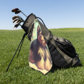 Yorkshire Terrier schilderij Golfhanddoek (Groen)