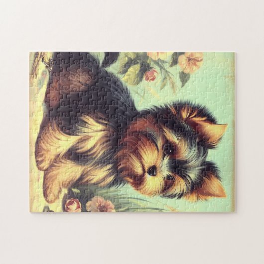 Yorkshire Terrier schilderij Legpuzzel (Horizontaal)