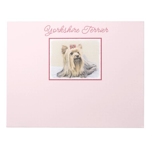 Yorkshire Terrier-schilderij - Mooie originele hon Notitieblok (Voorkant)