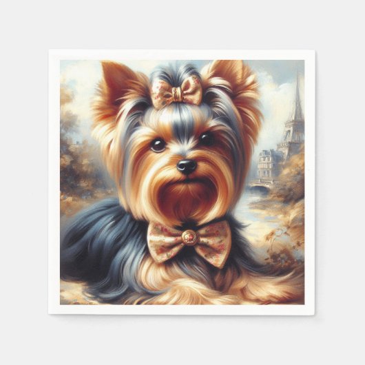  Yorkshire Terrier schilderij Servet (Voorkant)