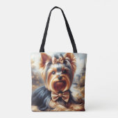  Yorkshire Terrier schilderij Tote Bag (Achterkant)