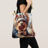  Yorkshire Terrier schilderij Tote Bag (Dichtbij)