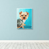 Yorkshire Terrier schilderij van Alfred Fox Canvas Afdruk (Insitu (Houten vloer))