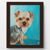 Yorkshire Terrier Schilderij van Alfred Fox Fotoplaat (Voorkant)