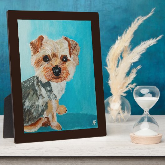 Yorkshire Terrier Schilderij van Alfred Fox Fotoplaat (Zijkant)