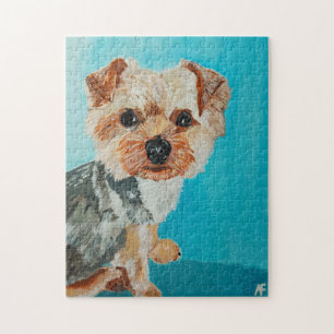 Yorkshire Terrier Schilderij van Alfred Fox Legpuzzel