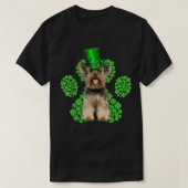 Yorkshire Terrier Shamrock Paw Clovers St Patrick' T-shirt (Design voorkant)
