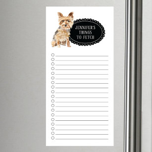 Yorkshire Terrier Shopping List Magnetic Notepad Magnetisch Notitieblok