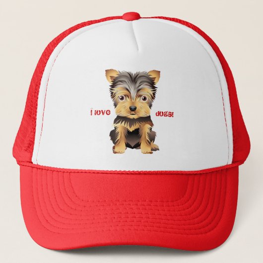 Yorkshire Terrier Speelgoed Dog Gift Baseball hat Trucker Pet (Voorkant)
