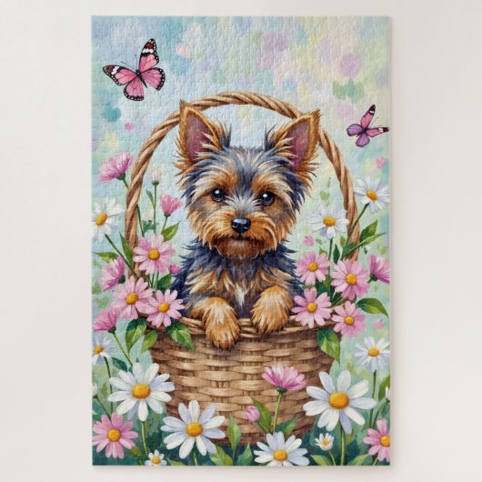 Yorkshire Terrier Spring Flowers Cute Dog Legpuzzel (Verticaal)