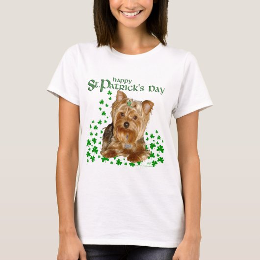 Yorkshire Terrier St. Patrick's Dag T-shirt (Voorkant)