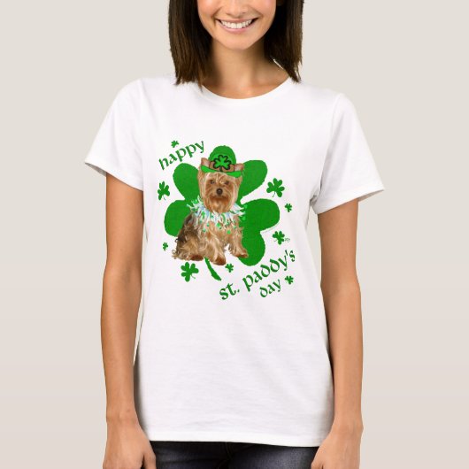 Yorkshire Terrier St. Patrick's Dag T-shirt (Voorkant)