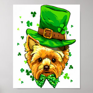 Yorkshire Terrier St. Patrick's Day Leprechaun Sha Poster