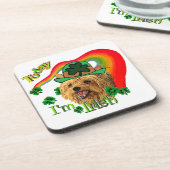 Yorkshire Terrier St Patricks Drankjes Onderzetter (Linkerzijde)