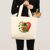 Yorkshire Terrier St Patricks Grote Tote Bag (Voorkant (product))